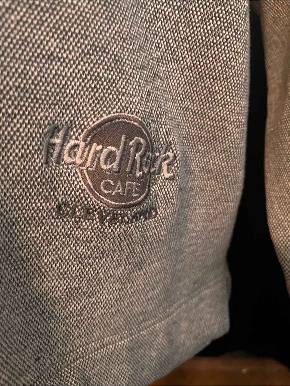 Hard Rock Cafe Gray Polo with Red & Yellow Logo